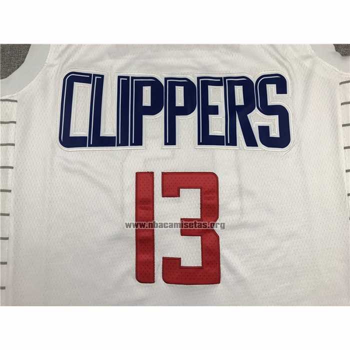 Camiseta Los Angeles Clippers Paul George NO 13 Association 2017-18 Blanco